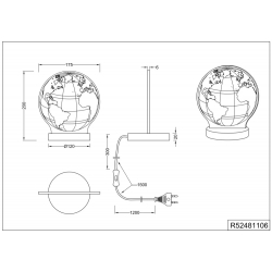 GLOBE LAMPA STOŁOWA R52481106  Reality Leuchten
